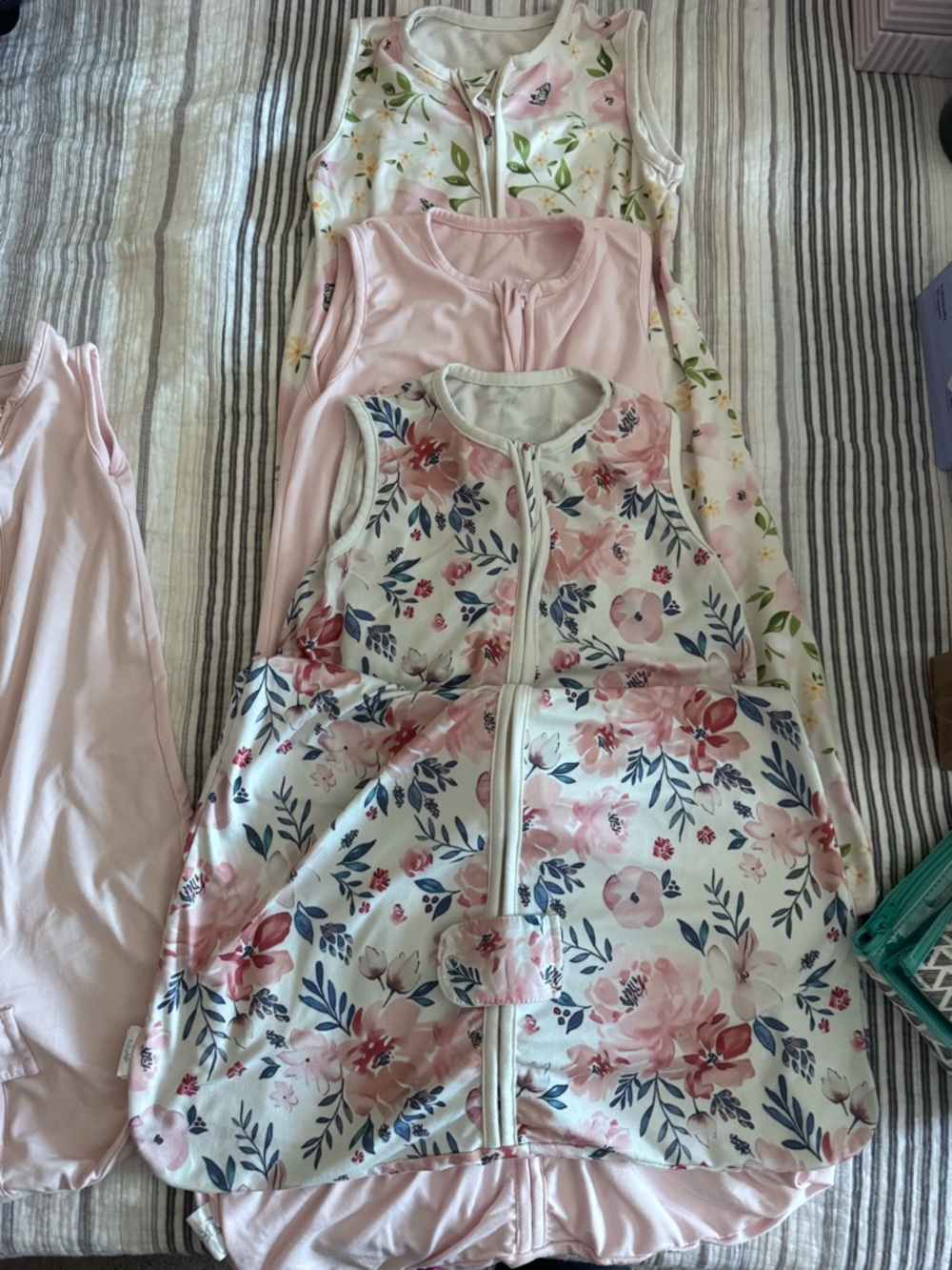 Floral Pink Baby Sleep Sack - Zip Front